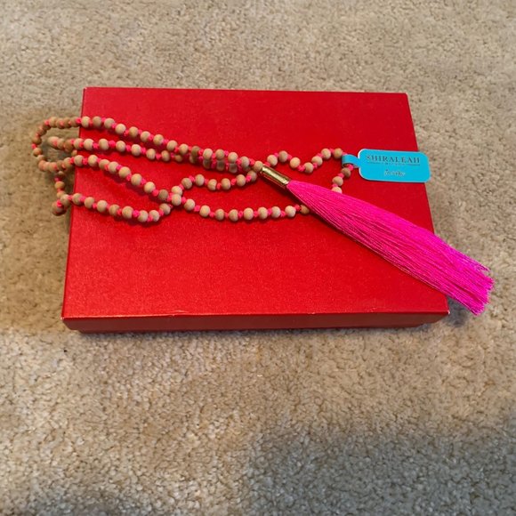 Shiraleah Chicago Pink Bali Necklace and Earrings Set NWT - Picture 3 of 16